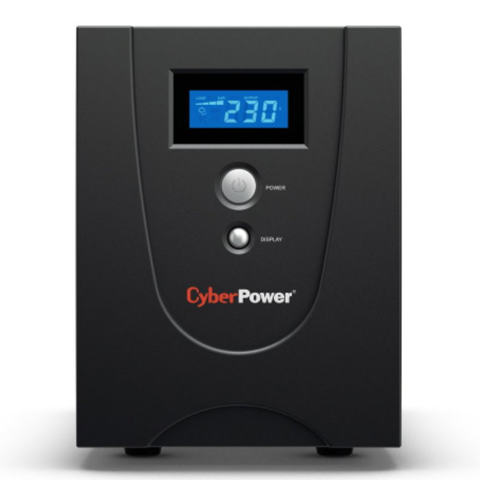 CyberPower SAI Interactivo de Línea VALUE2200EILCD - 2200VA / 1320W - 6 Salidas Protegidas - Regulación Automática AVR - Torre - LCD - Incluye Software de Gestión